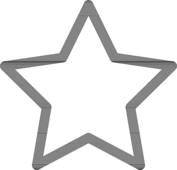 Isolated star icon in line art. vector