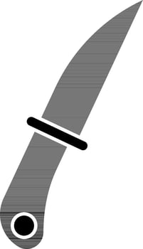 Flat style knife glyph icon or symbol. vector