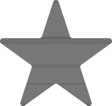 Flat style star icon in black color. vector