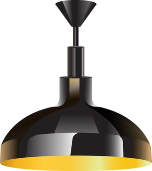 Realistic Ceiling Lamp Element On White Background. vector
