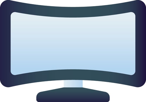 Isolated Desktop Icon In Gradient Blue Color. vector