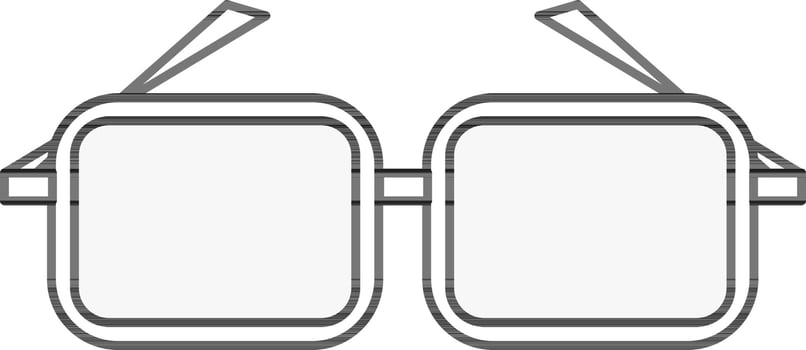 Goggle Icon In Black Outline. vector