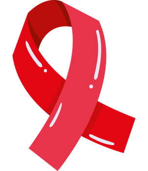 red ribbon diabetes awareness icon isolated design png