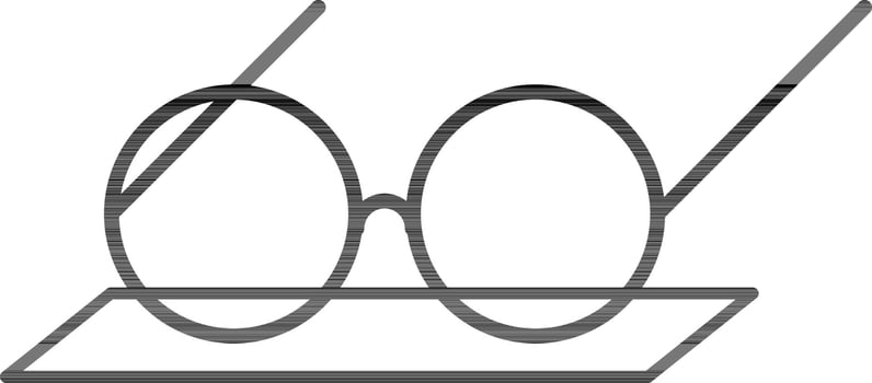 Eyeglasses Icon In Black Outline. vector