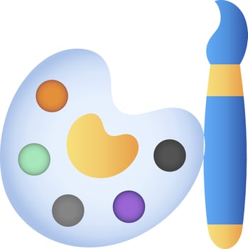 Color palette Icon In Flat Style. vector