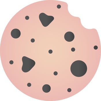 Cookies Icon In Pink And Black Color. vector