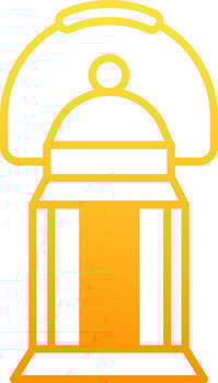 Vector Illustration of Lantern or Lamp Icon in Flat Style.