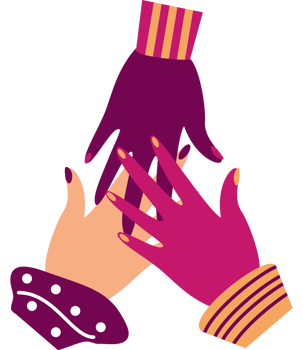 womens day, diverse hands together png