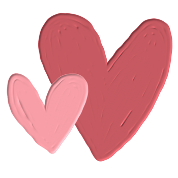 loving hearts with acrylic painting png