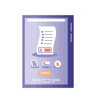 tax mobile app icon vector white background