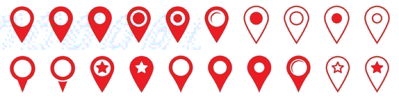 Red maps pin. Location map icon. Location pin. Pin icon vector. vector