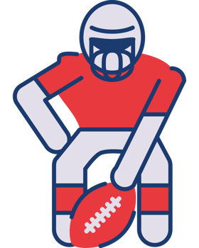 player and ball american football icon isolated png