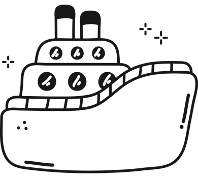 hand drawn ship  png