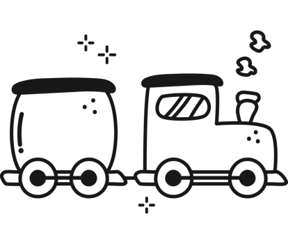 hand drawn train illustration  png