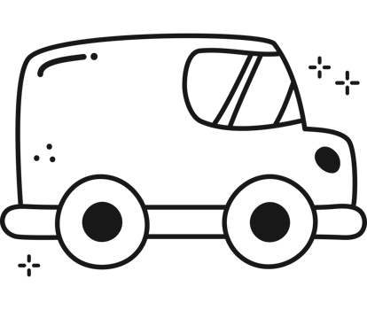 hand drawn truck illustration  png