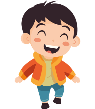 Smiling boy playing in winter having fun  png