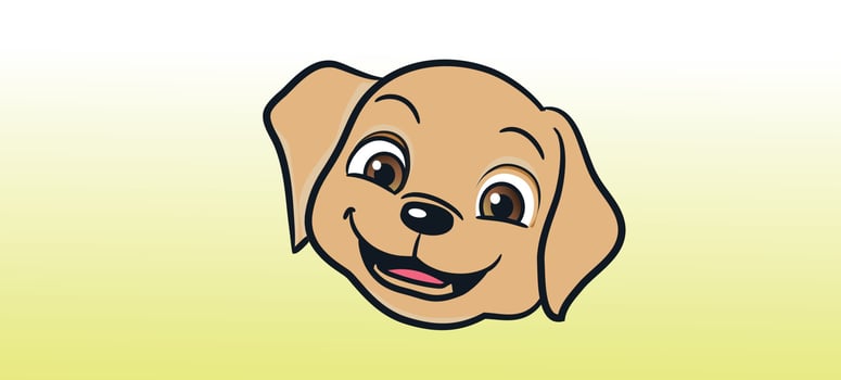 Smiling Dog illustrations vector with