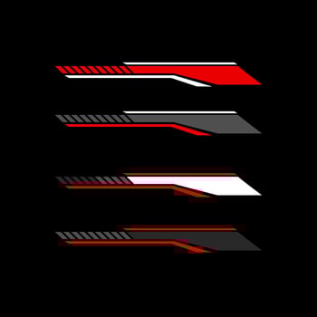 car wrapping decal template vector design. racing car body decals.