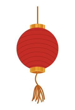 chinese lamp illustration over white vector