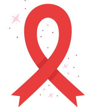 world aids day ribbon with sparks  png