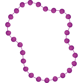 pink mardi gras necklace  png