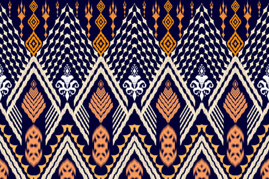 Ikat Figure aztec embroidery style. Geometric ethnic oriental traditional art pattern.Design for ethnic background,wallpaper,fashion,clothing,wrapping,fabric,element,sarong,graphic,vector illustration vector