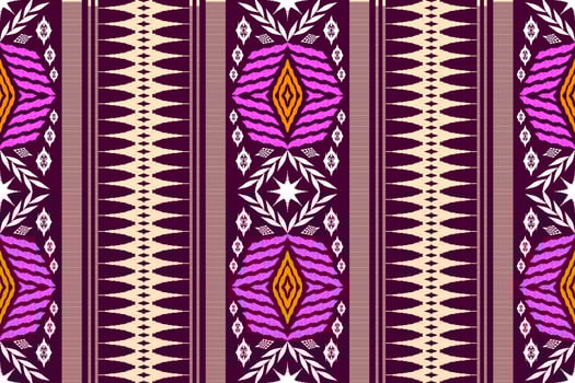 Ikat Figure aztec embroidery style. Geometric ethnic oriental traditional art pattern.Design for ethnic background,wallpaper,fashion,clothing,wrapping,fabric,element,sarong,graphic,vector illustration vector
