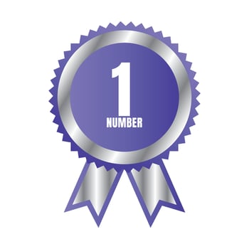 Approved stamp badge design, Certified seal ribbon, Number one ribbon badge vector