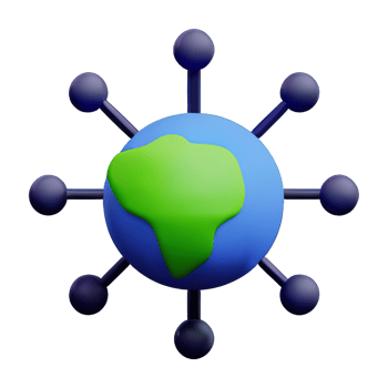 3D Cartoon planet Earth icon png