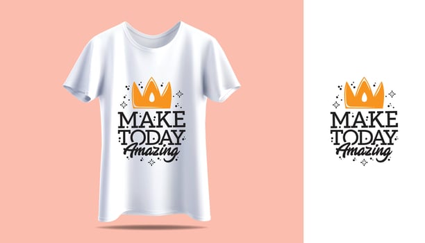 New Typography quotes t-shirt print vector with a white mockup