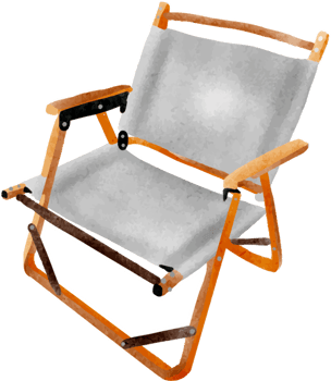 camping seat drawn with watercolors png