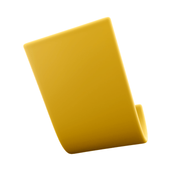 3d rendering document icon. 3d render Yellow sheet with important records icon. png