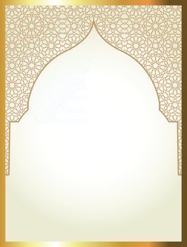 Islamic Arabic Golden Ornament Border Arabesque Pattern Luxury Background vector