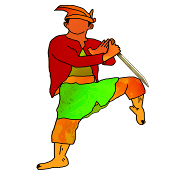 icon old costume Malay warrior png