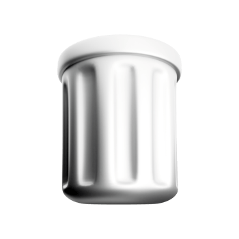 3d rendering trash can icon. 3d render broom bucket for garbage disposal icon. png