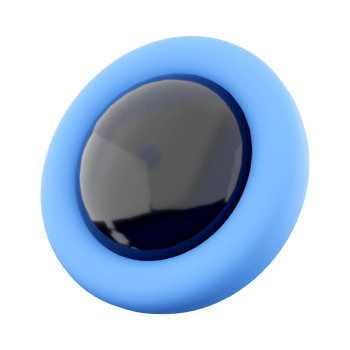 3d rendering Modern black round shaped engine start button icon. 3d render Sparkling start button icon. png