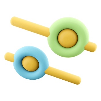 3d rendering green and blue slider icon. 3d render value changes icon. png