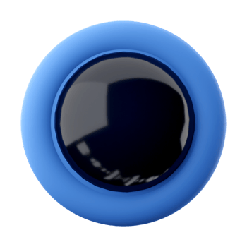 3d rendering Modern black round shaped engine start button icon. 3d render Sparkling start button icon. png