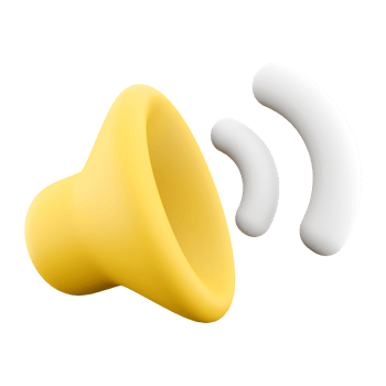 3d rendering sound icon. 3d render volume, Sound device icon. png