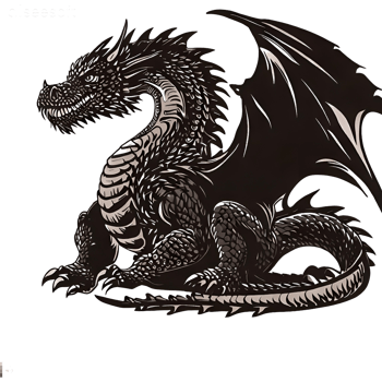 Traditional Chinese Dragon Silhouette png