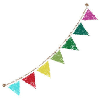 Triangle Flag Chalk Style Illustrations png