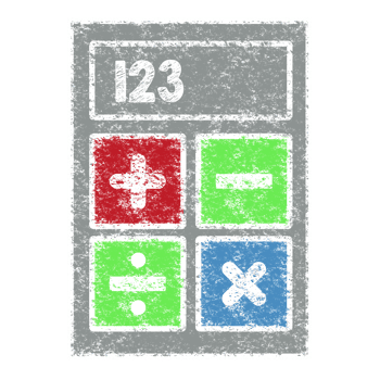 Calculator Chalk Style Illustrations png