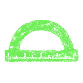 Protractor Ruler Chalk Style Illustrations png