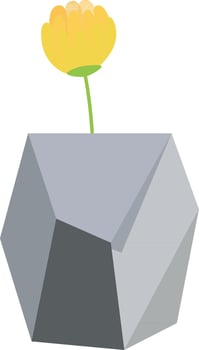 flower in vase vector