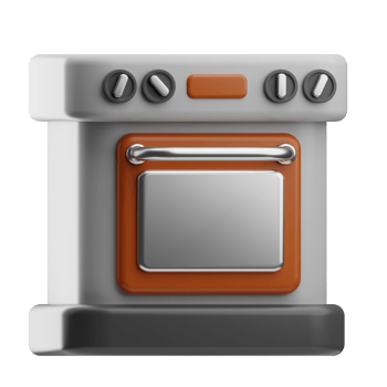 kitchenware oven illustration 3d png