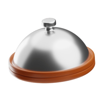 kitchenware cloche illustration 3d png