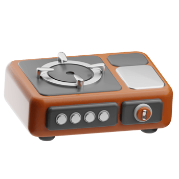 kitchenware stove illustration 3d png