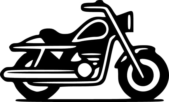 Motorcycle black white vector illustration