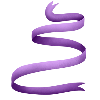 Purple ribbon watercolor texture png