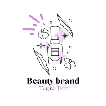 Beauty brand logo design illustration, brand identity emblem vector